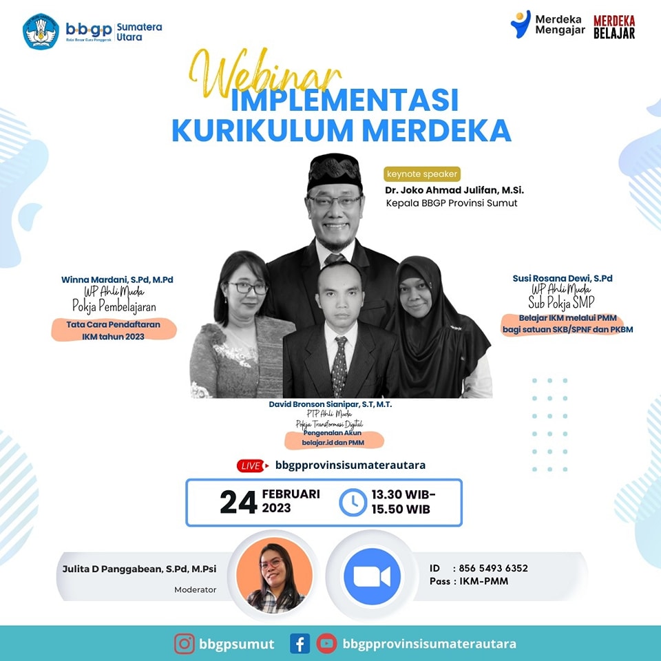 “Webinar Teknis Pendaftaran dan Belajar Implementasi Kurikulum Merdeka (IKM) Melalui PMM Tahun 2023 Bagi Satuan SKB/SPNF dan PKBM”